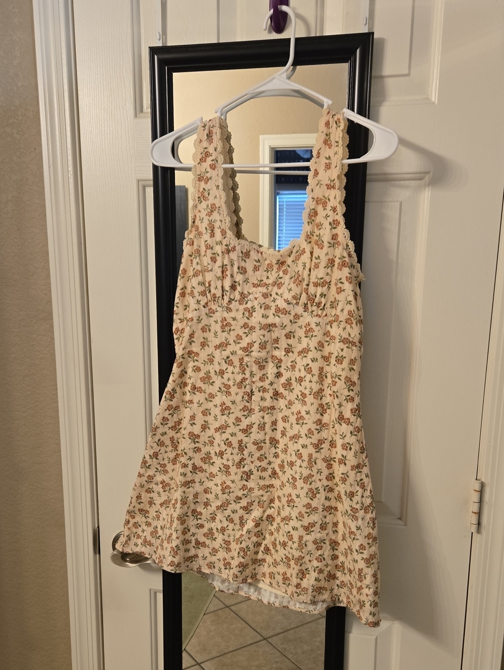 Princess Polly Floral Cream Sundress Tank Top Sz 6